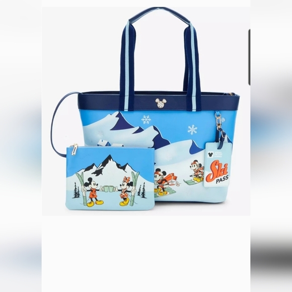 Disney Her Universe Mickey and Friends Ski Tote With Wristlet NWT - Picture 6 of 7